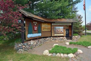 Elk Information Kiosk in the Clam Lake Community Park